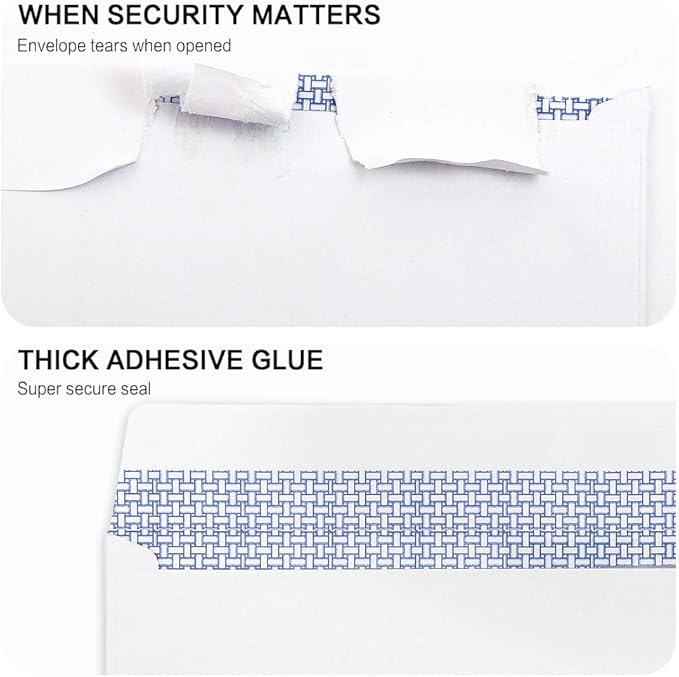 500 Pack #10 Double Window Security Self-Seal Envelopes - Image 4