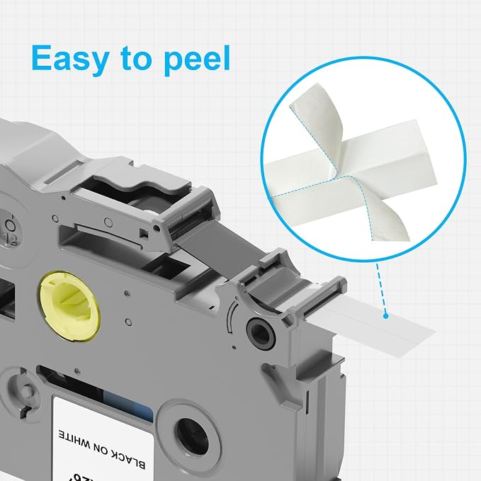 Label Maker Tape 12mm 0.47 White Replacement - Image 5