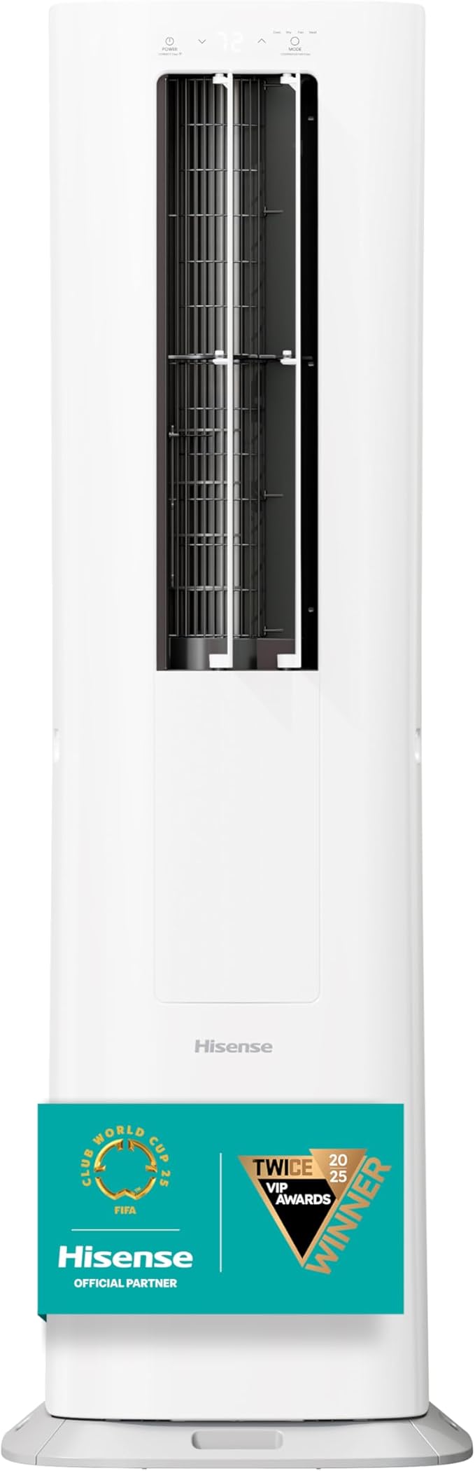 Hisense API0825UW1D Smart Inverter Twin Hose 8,000 BTU (DOE) 350 SF Heat/Cool Tower Portable Air Conditioner, White-DeskLoop Office