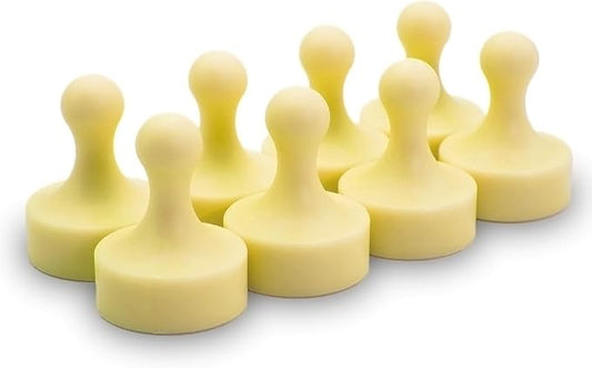 GLASSBOARD STUDIO Powerful Neodymium Magnets, Pawn-Shaped - Strong Fridge/Refrigerator and Whiteboard Magnet, Ideal for Office, Kitchen, Crafts - Rare Earth, Heavy Duty (8, Lemonade Yellow)-DeskLoop Office