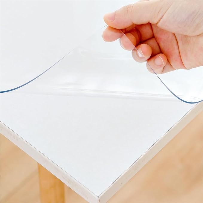 24 x 72 Inch Clear Table Cover Protector, 1.5mm Plastic Table Cover, Waterproof by Eisdroma