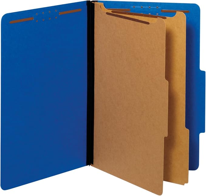 Pendaflex Recycled Classification File Folders, 2 Dividers, 2/5 Tab Cut by TOPSProducts