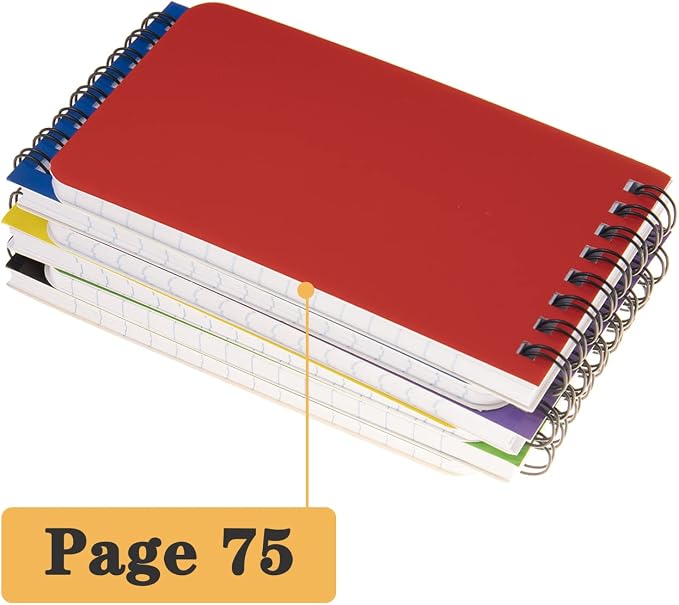 QiCheng 12 pcs Pocket Notebook Mini Notepad Small Spiral Notebooks 3X5Inch | - Image 2