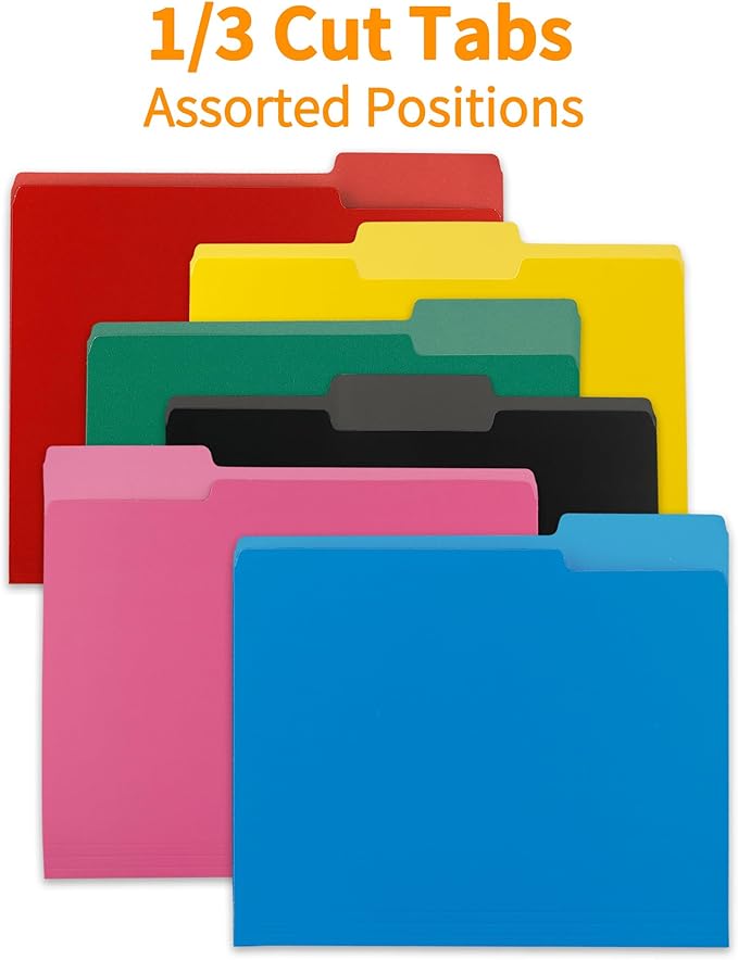 15 Packs Pink File Folder,1/3-Cut Tabs,File Folders Letter Size,8.5x11 Inch File Folders for Office,School and Home,Organizer Folder-DeskLoop Office