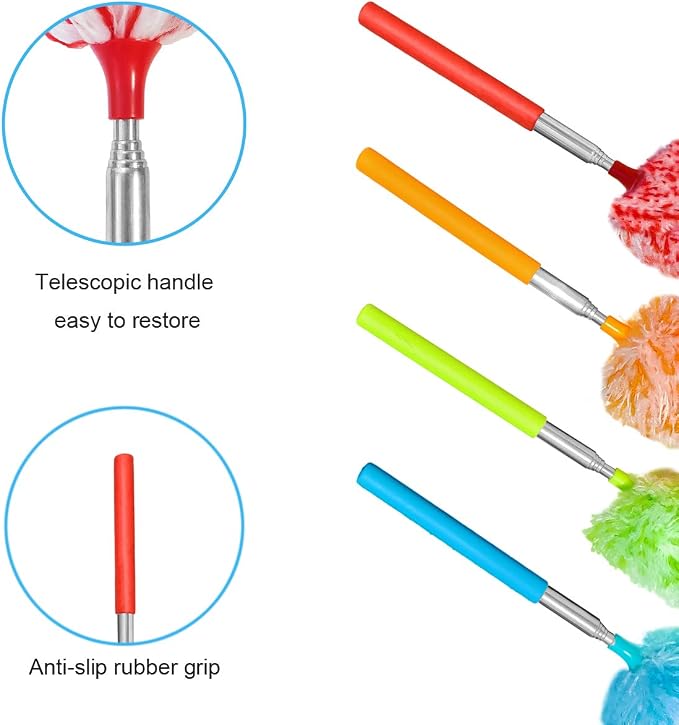 Tonmp 4 Pcs, Hand Microfibre Cleaning Tool Extendables - Image 4