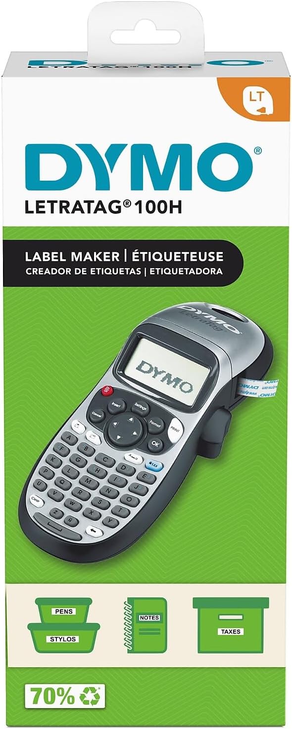 DYMO LetraTag 100H Silver Handheld Label Maker & LT Label Tapes, Thermal by Unknown