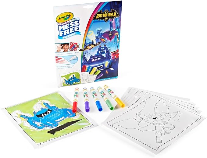 Crayola Batwheels Color Wonder Activity Set, Batman Mess Free Coloring Pages - Image 7