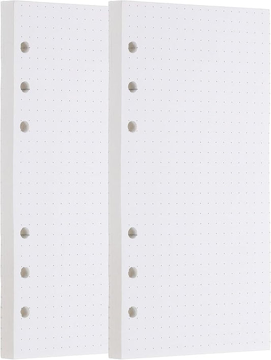PATIKIL A6 Dot Grid Paper 6-Ring Binder Loose Leaf Planner Filler Paper Planner Inserts, 160 Sheets/320 Pages, Lined-DeskLoop Office