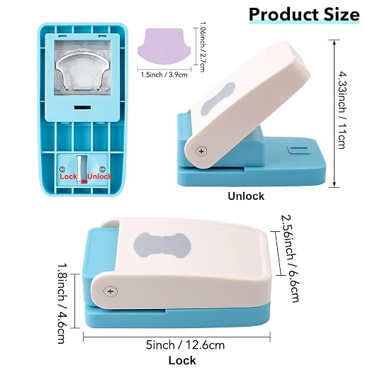 Tab Punch, Tab Puncher for Paper Crafts, DIY Index Tabs Puncher Loose Leaf - Image 4