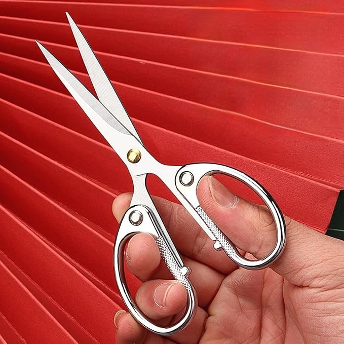 5" All Stainless Steel Office Scissors, Ultra Sharp Blade Shears, Sturdy Sharp by Aesosor