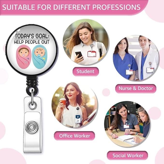 Today's Goal Help People Out Badge Reel Retractable - Image 5