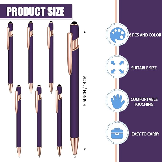 6 Pcs Blue Ink Ballpoint Pen - Image 2