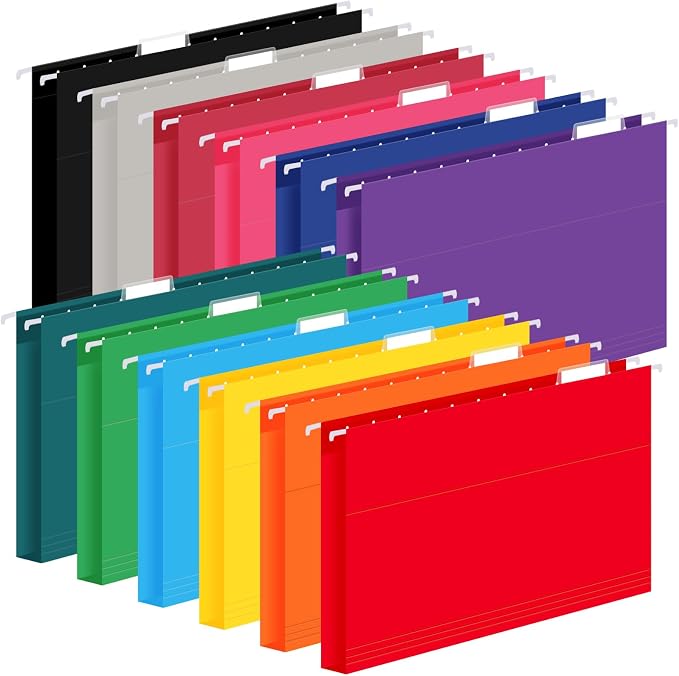 24 Pack Hanging File Folders, Letter Size by WEMEMORN