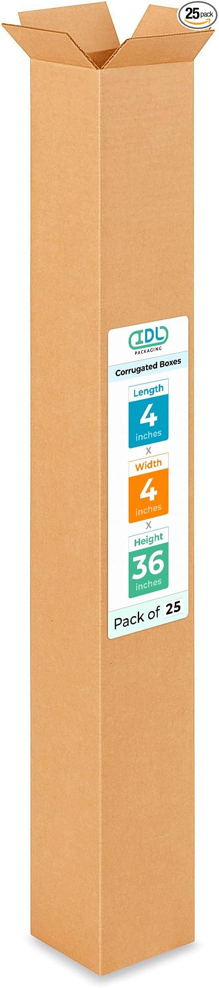 Tall Moving & Shipping Boxes 4"L x 4"W x 36"H by IDLPackaging