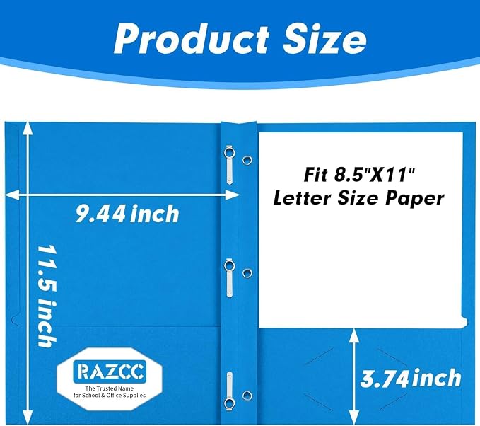 Two Pocket Folders, RAZCC 50 Pack Two Pocket Folders - Image 2