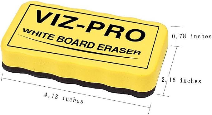 VIZ-PRO Magnetic White Board Eraser, 3 Colored Eraser, 3 Piece - Image 3