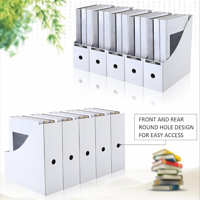 Geyee 50 Pcs Cardboard Magazine Holder Magazine File Holder Magazine Storage - Image 4