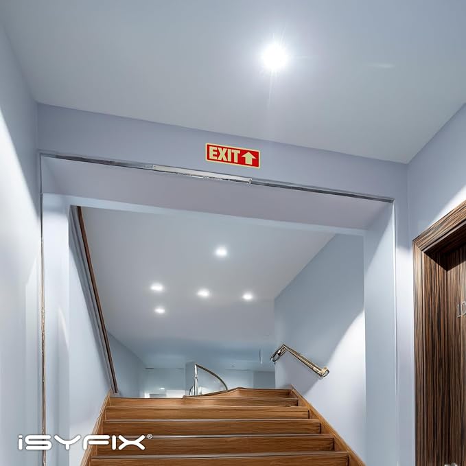 iSYFIX Exit Signs with Directional Up Arrow, Glow in the Dark, Photoluminescent - Image 7