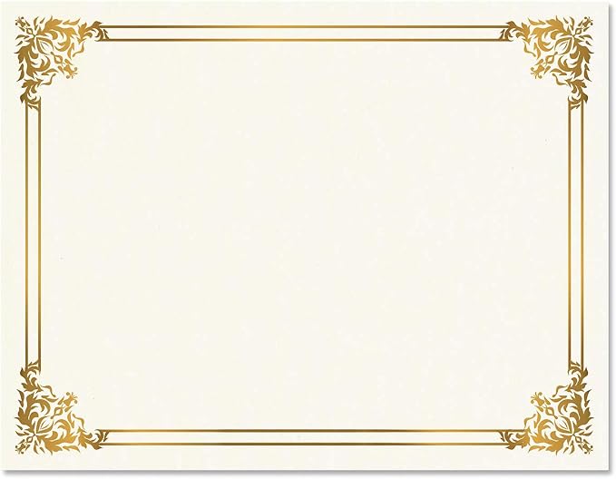 Empire Gold & White Parchment Certificate Papers - Image 3