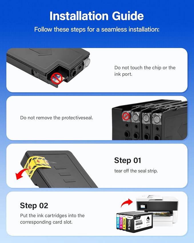952XL Ink Cartridges Combo 4 Pack Replacement for HP 952 952XL Printers Ink Compatible HP Color Officejet Pro 7740 7720 8210 8216 8702 8710 8720 8740 8715 8725 8730 8700 7730 Black Cyan Magenta Yellow-DeskLoop Office