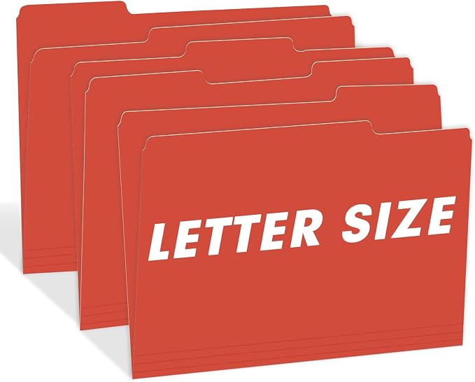 File Folder, RAZCC 150 Pack 1/3 Cut Tab File Folders Letter Size, Folders - Image 6