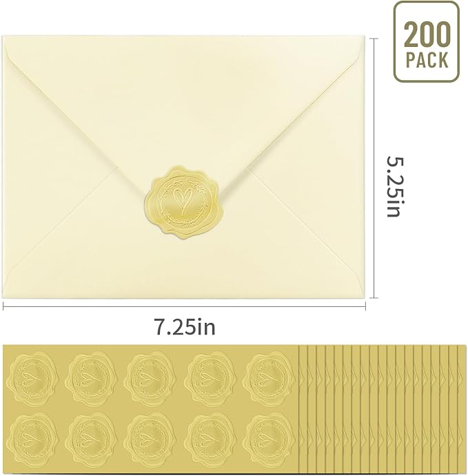 200 PCS Cream Colorful A7 Envelopes - Image 2