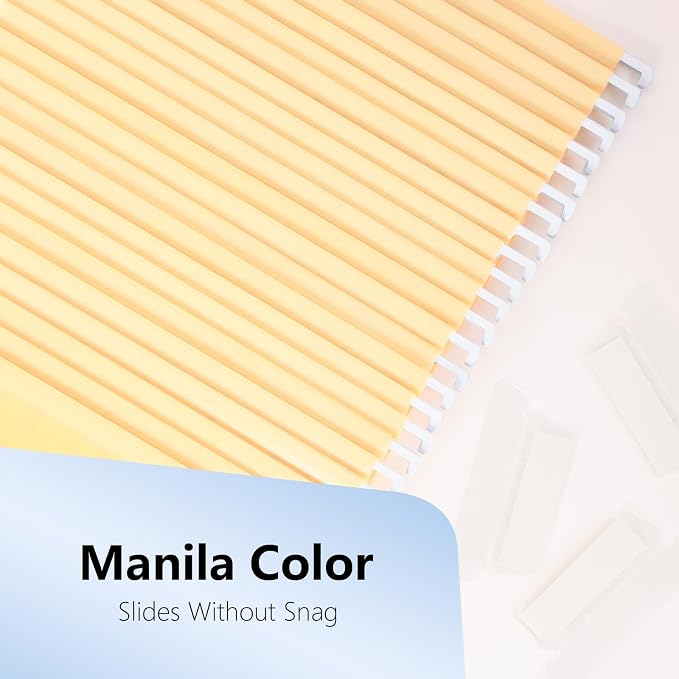 Plastic Hanging File Folders, 24 Pack Manila Hanging Folders，Letter Size - Image 2