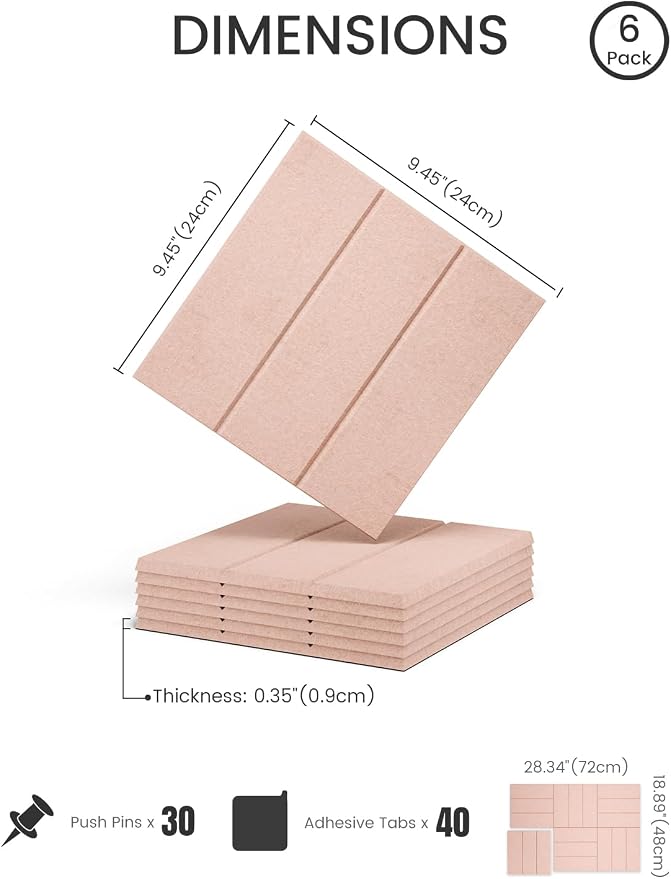 Felt Bulletin Board Tiles -28"x18" - Image 2