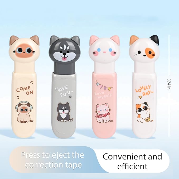 Correction Tape, Mini Retractable Correction Tape Pen, - Image 7