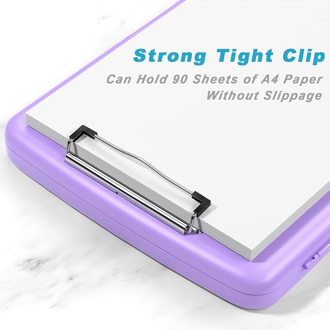 Rimilak Clipboard with Storage, 8.5 x 11'' High Capacity Clip Board, - Image 3