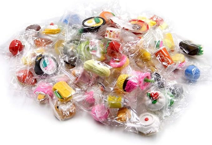 Cllayees 72 Pcs Assorted Food Pencil Erasers Toy Set, Cake Dessert Fruit Puzzle - Image 3