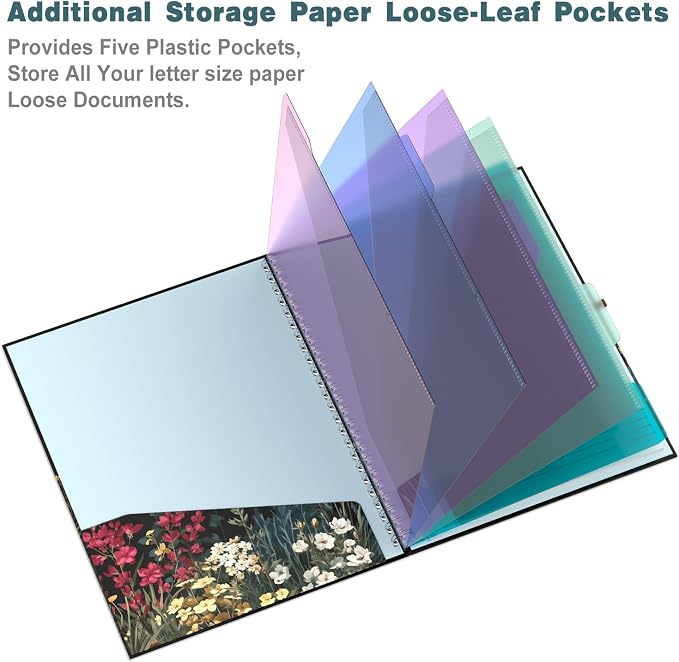 Hongri Clipboard Folio with Refillable Lined Notepad, 8.5 x 11 Folders with - Image 2