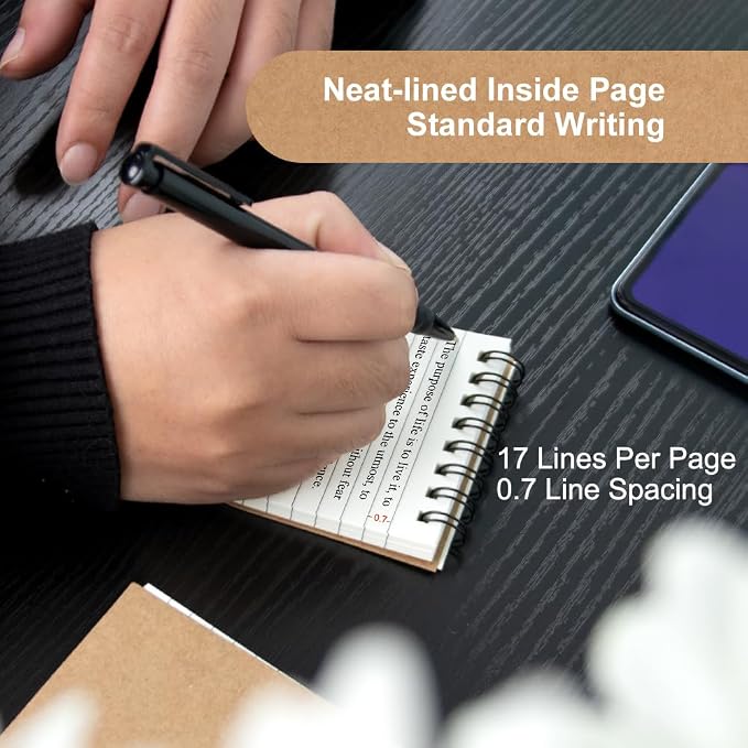 24 Pack 3x5" Spiral Pocket Notebook, College Ruled Small Notepad - Image 8