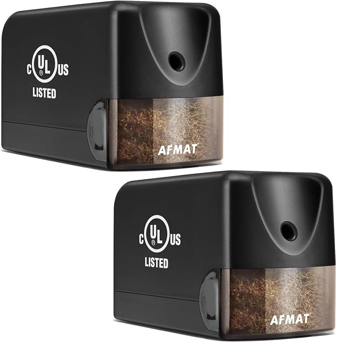 AFMAT 2 Pack Electric Pencil Sharpener, Heavy Duty Pencil Sharpener by AFMAT