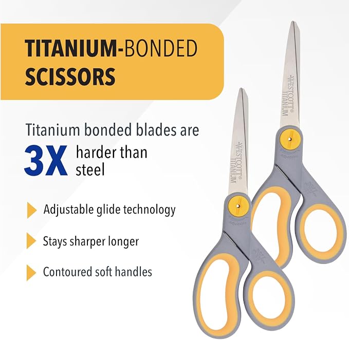 Westcott 8” Titanium Bonded Scissors - Image 2