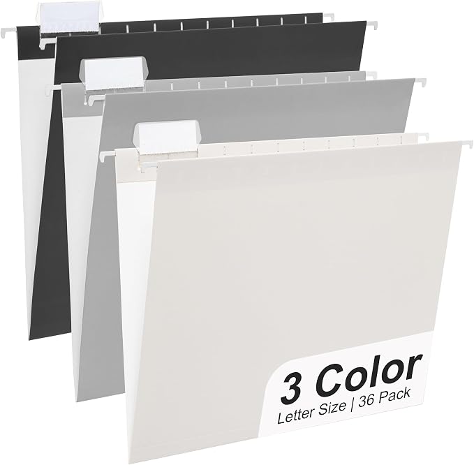 Y YOMA 36 Pack Gradient Hanging File Folders Letter Size Decorative Hanging by YYOMA
