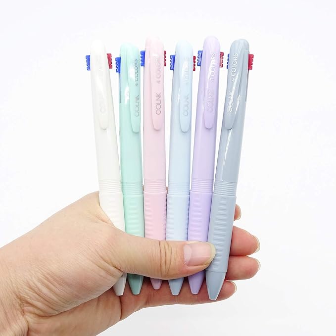 COLNK Multicolor Ballpoint Pen 0.5, 4-in-1 Colored Pens Fine Point, Ballpoint - Image 9
