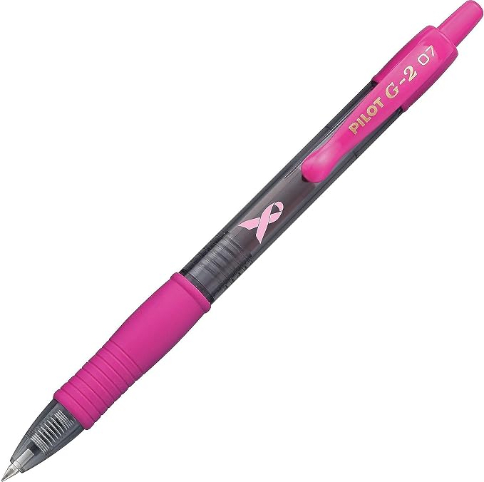 Pilot, G2 Pink Ribbon Premium Gel Roller Pens, Fine Point 0.7 mm - Image 2