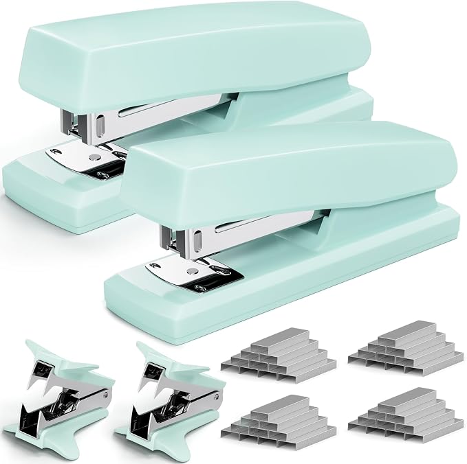2 Pack Green Office Staplers, 25-Sheet Capacity by Unknown