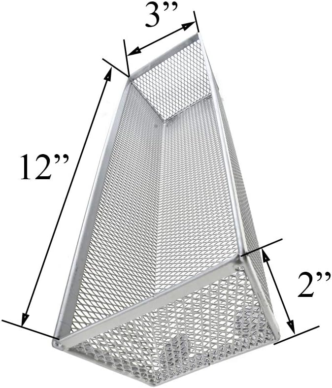 HAHIYO Stackable Mesh Tray Cup 12 x 3 x 2 inches Sturdy Container for Desk Drawer Organizer Collection for Home Office School kitchen Soft Foam Feet No Sharp Edges 2 Pack Silver-DeskLoop Office