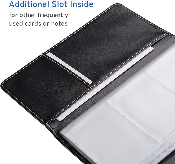 Sooez Leather Professional Business Card Book Holder Organizer, 240 Capacity - Image 5