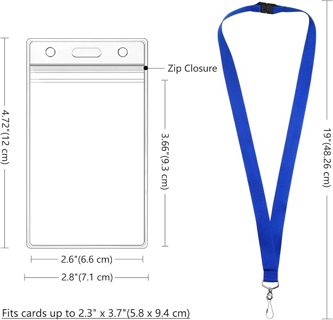 48-Pack Blue Breakaway Lanyards - Image 3