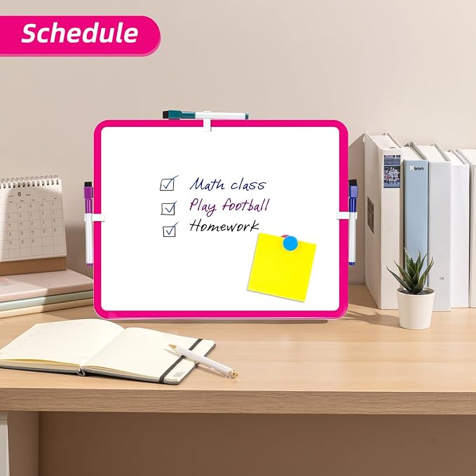 VUSIGN Small White Board Dry Erase, Dark Pink - Image 4