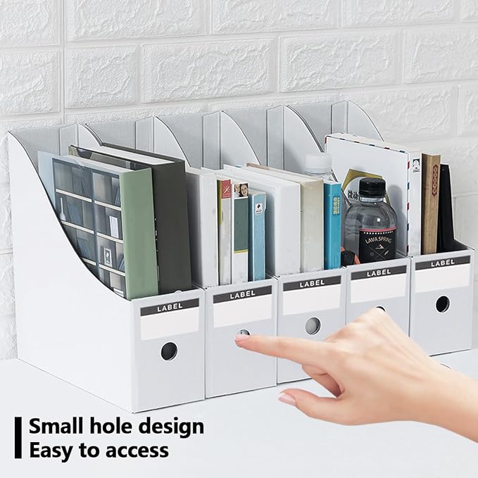 24 Pcs Cardboard Magazine File Holders Organizer Box Magazine Holder Sturdy - Image 3