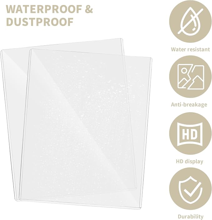 souG 25 Pack 8.5" x 11" Rigid Print Protectors, Paper Sleeves Photo Plastic - Image 4