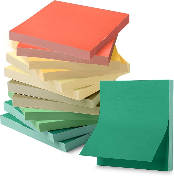 Mr. Pen- Sticky Notes, 12 Pads, 600 Sheets, Retro Colors | Sticky Notes Bulk by MrPen