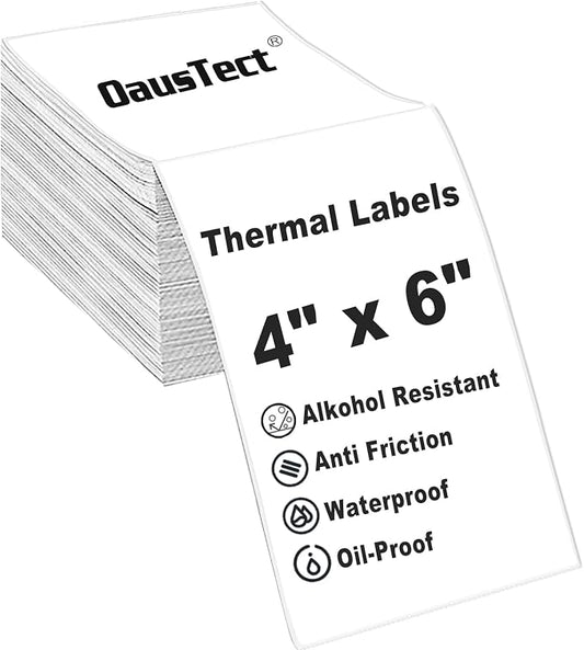 OausTect 4x6 Shipping Label 500 Fanfold Labels by OausTectDirect