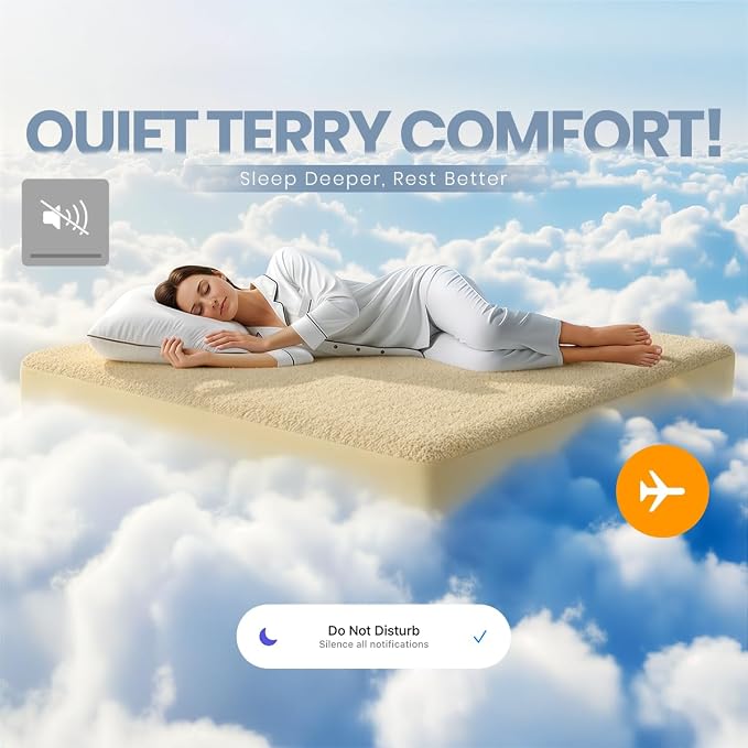 Full Size Mattress Protector Waterproof, Premium 200 GSM Terry Mattress Cover - Image 8