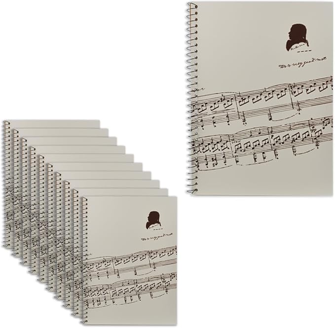 10 Pcs Music Notebook, Music Staff Notebook, 50 Sheets/100 Pages Blank Sheet by Unknown