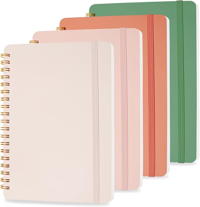 4 PCS Small Spiral Notebook 5x7, Spiral Journal Notebook, Notebooks by Unknown